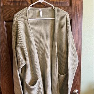 Zenana Waffle Knit Cardigan 2X
